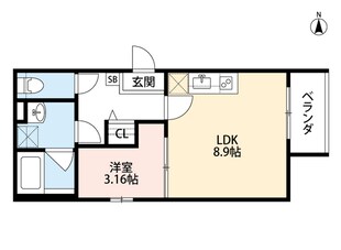 喜連瓜破駅 徒歩4分 2階の物件間取画像